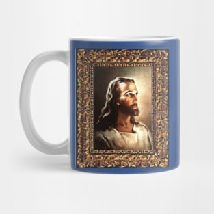 WARNER SALLMAN'S JESUS FRAMED IN GOLD Mug